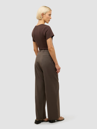 Women's Skye Pants Wide Dark Chestnut Melange