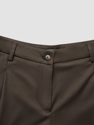 Women's Skye Pants Wide Dark Chestnut Melange