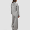 Skye Set Mellow Beige Herringbone Shirt & Wide Pants