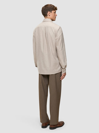 Soft Flannel Shirt Beige