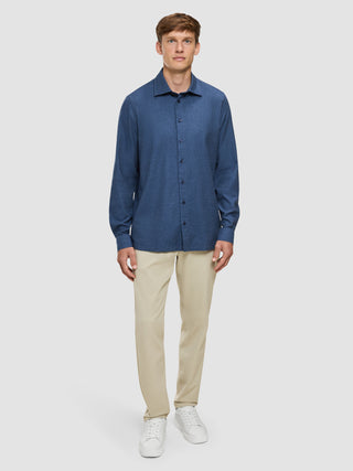 Soft Flannel Shirt Dark Navy