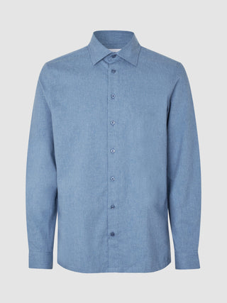Soft Flannel Shirt Dusky Blue