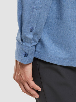 Soft Flannel Shirt Dusky Blue