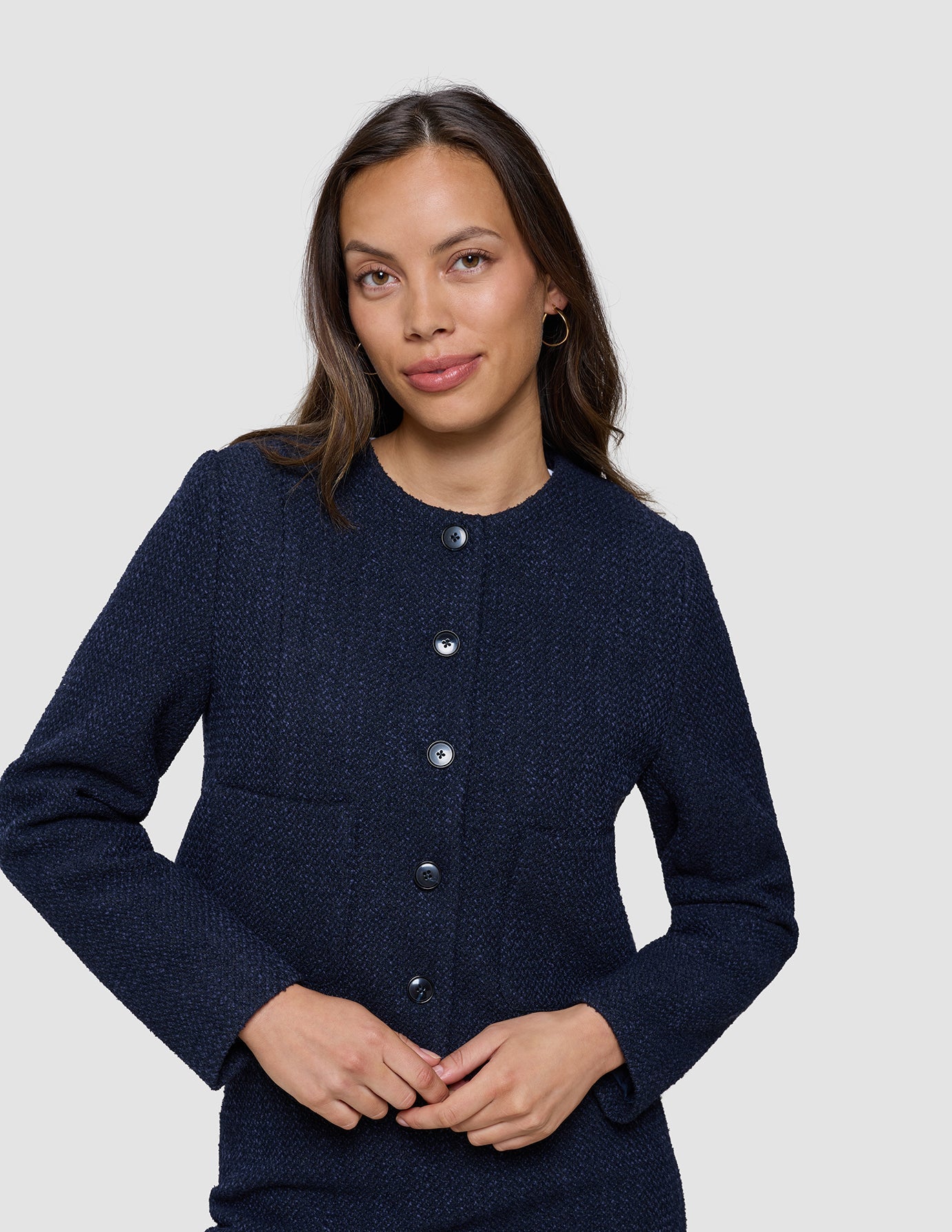Sorae Set Midnight Blue Short Jacket & Short Skirt