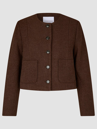 Sorae Set Espresso Short Jacket and Short Skirt