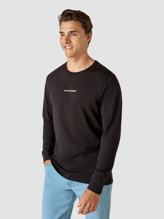 Supima Autograph Long-Sleeved T-Shirt Black