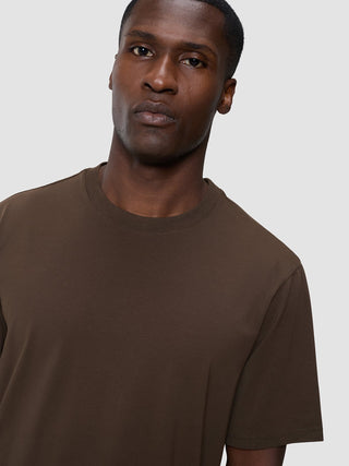 Supima T-shirt Box Fit Saddle Brown