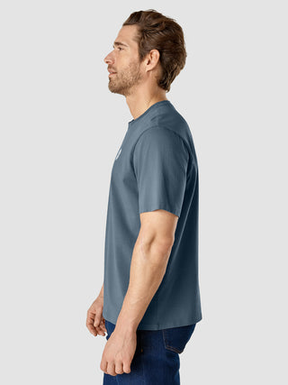 Supima T-shirt Box Fit Globe Blue Mirage