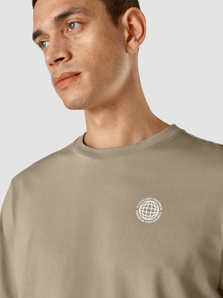 Supima T-shirt Box Fit Globe Sahara