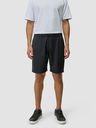 Tech Linen Elastic Shorts Black