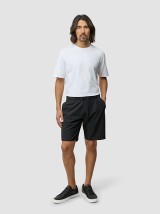 Tech Linen Elastic Shorts Black