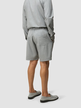 Tech Linen Elastic Shorts Charcoal