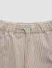Tech Linen Elastic Shorts Sandshell Stripe
