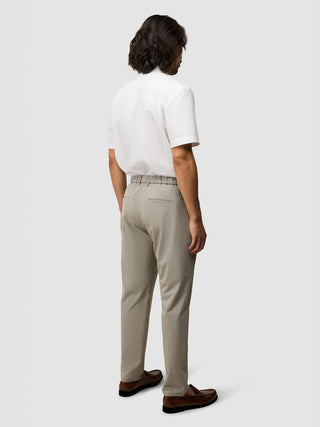 Tech Linen Elastic Pants Raw Beige
