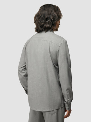 Tech Linen Casual Shirt Charcoal