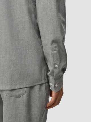 Tech Linen Casual Shirt Charcoal