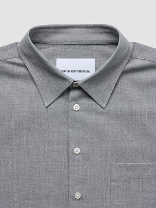 Tech Linen Casual Shirt Charcoal