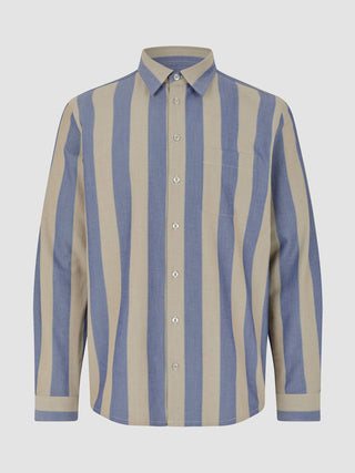 Tech Linen Casual Shirt Coastal Stripes