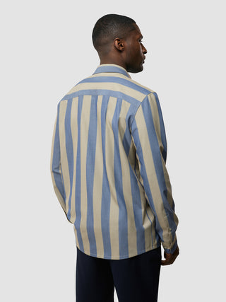 Tech Linen Casual Shirt Coastal Stripes