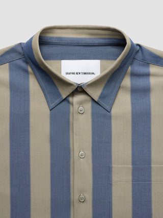 Tech Linen Casual Shirt Coastal Stripes
