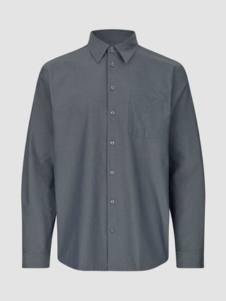 Tech Linen Casual Shirt Navy