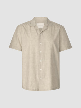 Tech Linen Bowling Short Sleeve Shirt Sandshell