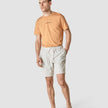 Tech Linen Elastic Shorts Navy Pinstripe