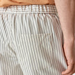 Tech Linen Elastic Shorts Navy Pinstripe