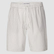 Tech Linen Elastic Shorts Navy Pinstripe