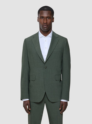 Tech Wool Blazer Green Night Slim