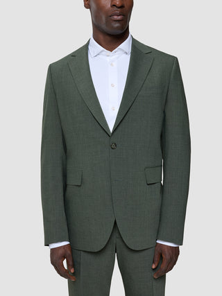 Tech Wool Blazer Green Night Regular