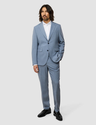 Tech Wool Blazer Light Blue Slim