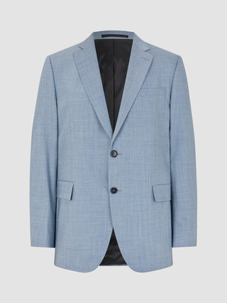 Tech Wool Blazer Light Blue Slim