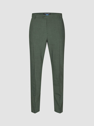 Tech Wool Suit Pants Slim Green Night