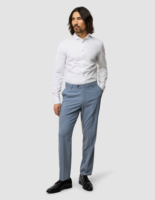 Tech Wool Suit Pants Regular Light Blue