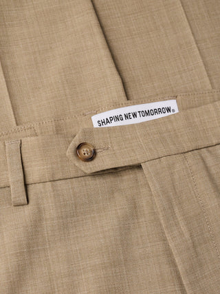 Tech Wool Suit Pants Slim Sand