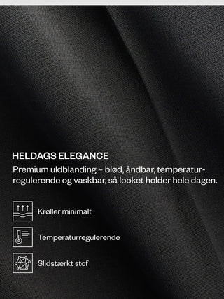 Tech Wool Suit Pants Regular Black