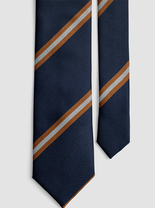 Tie Navy / Orange Stripe