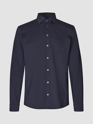 Travel Shirt Dark Navy Slim