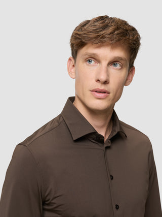 Travel Shirt Saddle Brown Regular