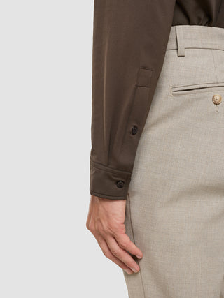 Travel Shirt Saddle Brown Regular