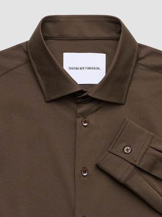 Travel Shirt Saddle Brown Regular