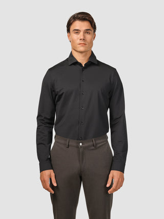 Travel Shirt Black Slim