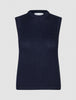 Women's Structured Knit Top Navy