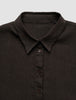 Women's Linen Shirt Short Sleeved Espresso
