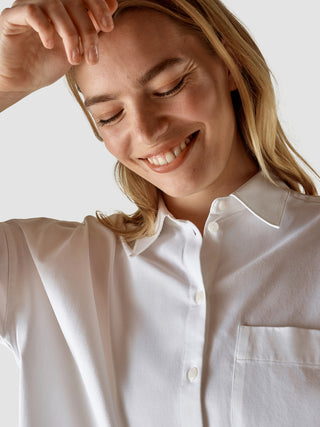 Oversized Long Sleeve Shirt White