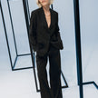 Essential Blazer Black Silver Pinstripe