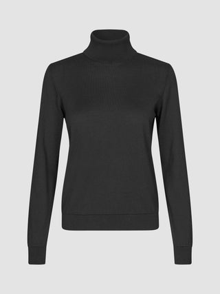 Fine Knit Turtleneck Black