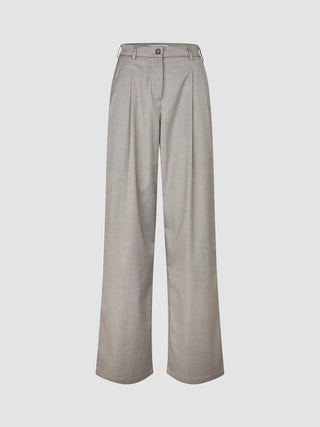 Women's Skye Pants Wide Mellow Beige Herringbone