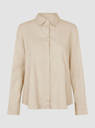 Women's Linen Shirt Sandy Beige